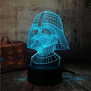 Star Wars Figure Darth Vader 3D LED 7 Colors Sleeping Night Light Touch Table Lamp Kids Birthday Christmas Gift Bedroom Decor
