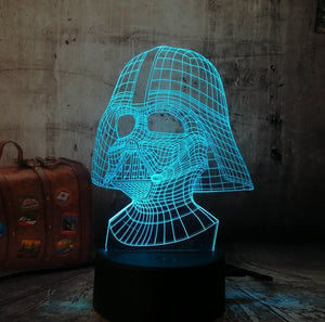Star Wars Figure Darth Vader 3D LED 7 Colors Sleeping Night Light Touch Table Lamp Kids Birthday Christmas Gift Bedroom Decor