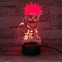 Load image into Gallery viewer, Anime Sasuke Led Night Light Naruto Face Color Changing Bedroom Decor Light Kids Birthday Present Manga Table Night Lamp Naruto