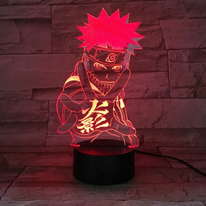 Anime Sasuke Led Night Light Naruto Face Color Changing Bedroom Decor Light Kids Birthday Present Manga Table Night Lamp Naruto