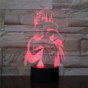 Anime Sasuke Led Night Light Naruto Face Color Changing Bedroom Decor Light Kids Birthday Present Manga Table Night Lamp Naruto