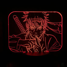 Load image into Gallery viewer, Anime Sasuke Led Night Light Naruto Face Color Changing Bedroom Decor Light Kids Birthday Present Manga Table Night Lamp Naruto