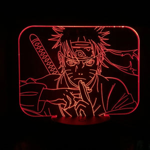 Anime Sasuke Led Night Light Naruto Face Color Changing Bedroom Decor Light Kids Birthday Present Manga Table Night Lamp Naruto