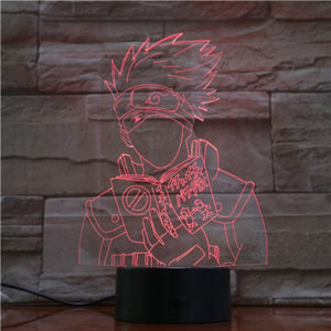 Anime Sasuke Led Night Light Naruto Face Color Changing Bedroom Decor Light Kids Birthday Present Manga Table Night Lamp Naruto