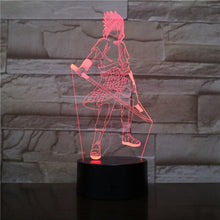 Load image into Gallery viewer, Anime Sasuke Led Night Light Naruto Face Color Changing Bedroom Decor Light Kids Birthday Present Manga Table Night Lamp Naruto