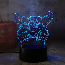 Load image into Gallery viewer, Cool Marvel Super Hero Spider iron Man Hulk Deadpool 3D LED Lamp Night Light Multicolor RGB Bulb Christmas Decor Kids Gift Toys