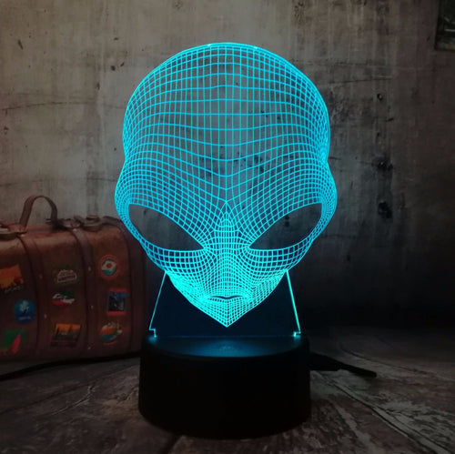 3D Emoji Alien Lamp Table Desk Night Light 7 Color Change USB LED Home Decoration Wireless Flashlight Atmosphere Bulb Creative