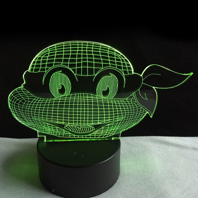 Figure Teenage Mutant Ninja Turtles Modern Atmosphere 3D Visual Lamp Night Light Led Bedroom Wedding Decoration Gift Lamparas