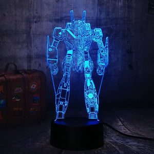 Cool New Movie Pacific Rim Action Figures Striker Eureka Boy Gift Desk Table RGB 3D LED Night Light Colorful Lamp Christmas Gift