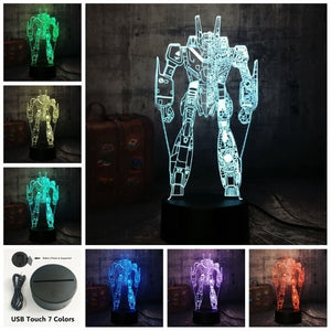 Cool New Movie Pacific Rim Action Figures Striker Eureka Boy Gift Desk Table RGB 3D LED Night Light Colorful Lamp Christmas Gift
