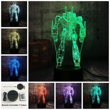 Load image into Gallery viewer, Cool New Movie Pacific Rim Action Figures Striker Eureka Boy Gift Desk Table RGB 3D LED Night Light Colorful Lamp Christmas Gift