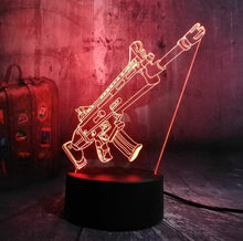 Load image into Gallery viewer, Cool Battle Royale Game Character PUBG TPS SCAR-L SKULL Rocket LED Night Light Desk Lamp 7 Color Kid Toys Decor Christmas Gift