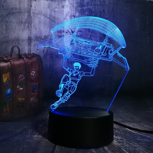 Cool Battle Royale Game Character PUBG TPS SCAR-L SKULL Rocket LED Night Light Desk Lamp 7 Color Kid Toys Decor Christmas Gift