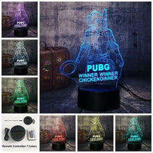 Load image into Gallery viewer, Lustre NEW Cool Battle Royale Game PUBG Winner TPS LED Night Light Desk Lamp RGB 7 Color Boys Kid Toy Home Decor Christmas Gift