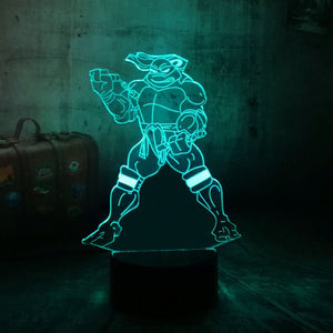 New 2019 Mutant Ninja Turtles 3D LED 7 Colors Change Touch Remote Control RGB Multicolor Kid Gift Desk Table Lava Lamp Bedroom