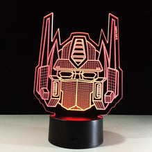 Load image into Gallery viewer, Amroe 2019 3D Cool Optimus Prime Character Boy Gift Transformers Illusion Desk Table RGB Led Night Light Colorful Lamparas Lamp