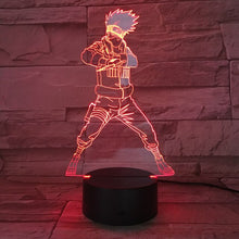 Load image into Gallery viewer, 3D Lamp NARUTO Gaara Figure Kids Night Light LED Anime Japanese Manga Battery Lamp Room Decor Baby Sleep Nightlight Gift Child