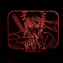 Load image into Gallery viewer, 3D Lamp NARUTO Gaara Figure Kids Night Light LED Anime Japanese Manga Battery Lamp Room Decor Baby Sleep Nightlight Gift Child