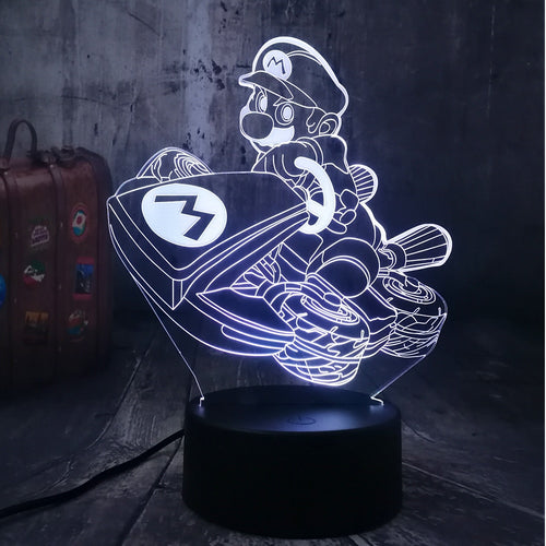 Novelty Game Super Mario Multicolor 3D LED Night Light USB Desk Lamp Home Decor Child Kid Toys Birthday Christmas New Year Gift