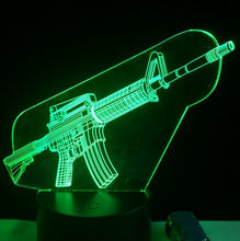 Load image into Gallery viewer, 2019 New Boy Cool 3D LED Night Light PUBG Submachine Gun M416 Boy Gift 7 Colors Change USB Battery Desk Lamp Christmas Gifts