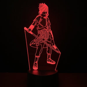 Japan Anime Naruto Uchiha Itachi Action Figure 3d Led Night Light Room Decor Lamp Friend Festival Gift Table Night Lamp Manga