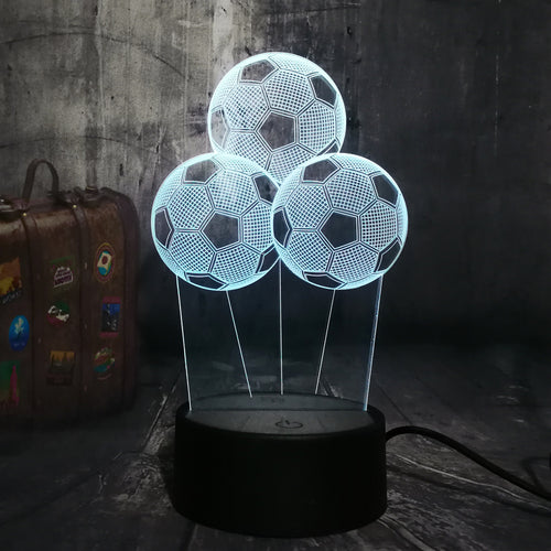 3D LED Night Light Balloon Soccer Football Lampada led 7 Colorful Gradient Touch Creative Bedroom Sleep Home Decor Birthday Gift