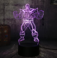 Load image into Gallery viewer, Avengers Marvel Comics Infinity Gauntlet VillainThanos 3D LED Night Light Mood Table Lamp Bedroom Decor Kids Toys Christmas Gift