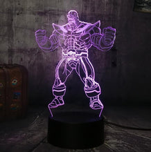 Load image into Gallery viewer, Marvel Comics Villain Thanos Avengers Marvel Legends 3D LED Night Light Table Lamp Home Bedroom Decor Kids Toys Christmas Gift